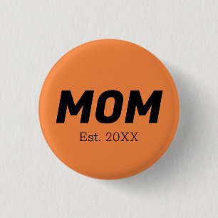 Trend Colour - Fresh Tangerine Mum Button