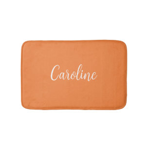 Trend Colour Fresh Tangerine Name Bath Mat