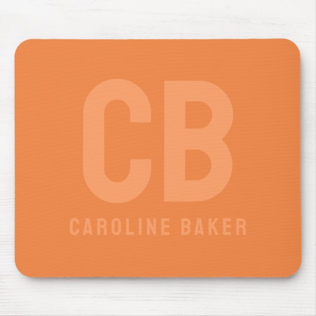 Trend Colour Fresh Tangerine Name Mousepad (Front)