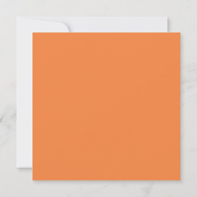 Trend Colour - Fresh Tangerine Solid Flat Card (Back)