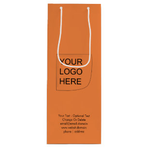 Trend Colour - Fresh Tangerine Wine Logo Gift Bag
