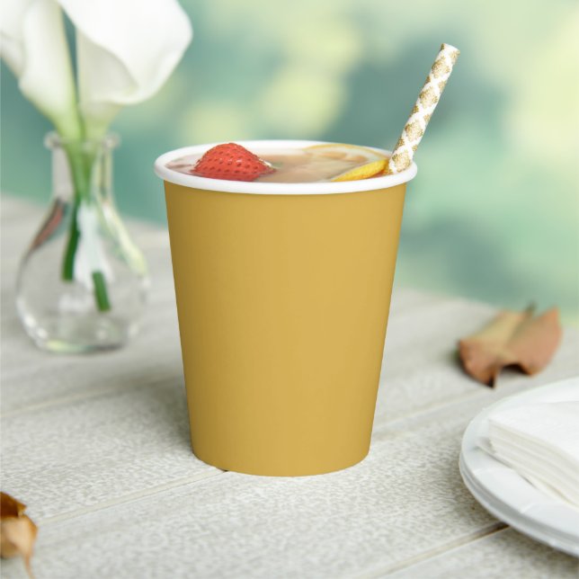 Trend Colour - Golden Yellow Paper Cups (Insitu)