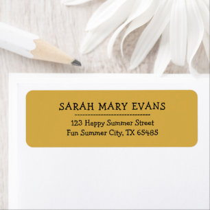 Trend Colour - Golden Yellow Return Address Labels