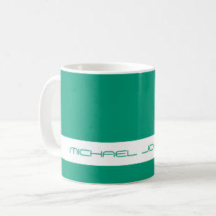 Trend Colour Jade Green - Futuristic Name Mug