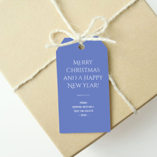 Trend Colour Jewel Blue Minimalist Gift Tags
