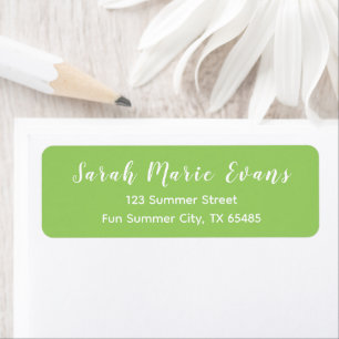 Trend Colour - Kiwi Green Return Address Labels
