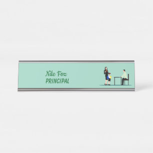 Trend Colour Light Green Principal Desk Name Plate