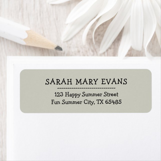 Trend Colour -- Light Grey Return Address Labels (Insitu)
