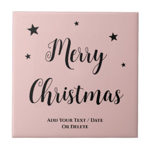 Trend Colour Light Pink Christmas Ceramic Tile