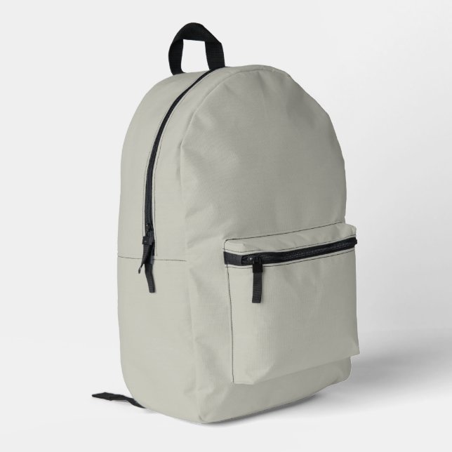 Trend Colour - Light Silver Grey Printed Backpack (Back Corner Left)