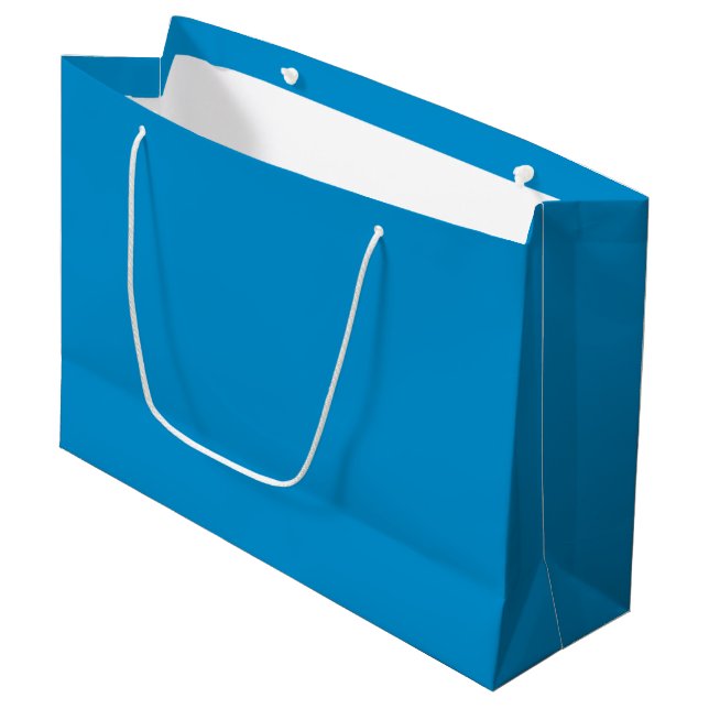 Trend Colour - Lively Blue Large Gift Bag (Front Angled)
