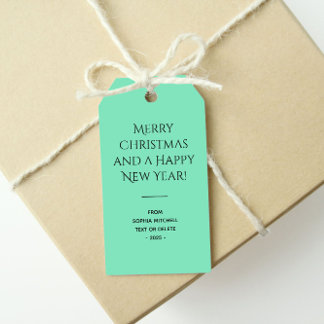 Trend Colour Minty Green Minimalist Gift Tags