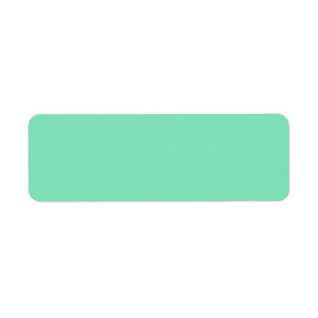Trend Colour - Minty Green Return Address Labels (Front)
