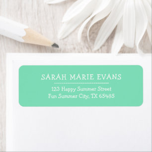 Trend Colour - Minty Green Return Address Labels