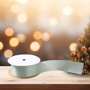 Trend Colour Muted Green-Grey Satin Ribbon