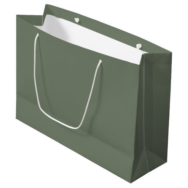 Trend Colour Muted Greenish Grey Large Gift Bag (Front Angled)