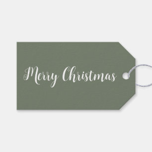 Trend Colour Muted Greenish Grey Minimalist Gift Tags