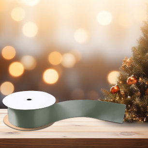 Trend Colour Muted Greenish Grey Satin Ribbon