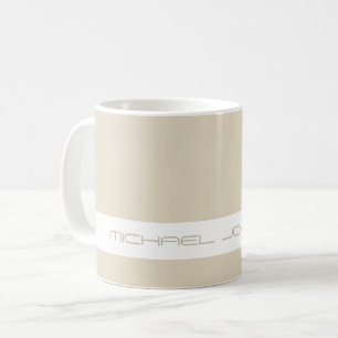 Trend Colour Natural Beige - Futuristic Name Mug
