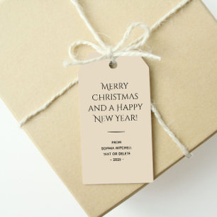 Trend Colour Natural Beige Minimalist Gift Tags