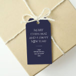 Trend Colour Navy Blue Minimalist  Gift Tags<br><div class="desc">These elegant solid navy blue gift tags are the perfect way to add a touch of style and sophistication to your holiday gifts. The font is both elegant and modern. You can customise the entire text, and if you don't need it, you can easily delete it. These stylish and minimalist...</div>