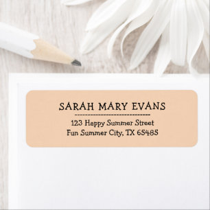 Trend Colour - Peach Blush Return Address Labels