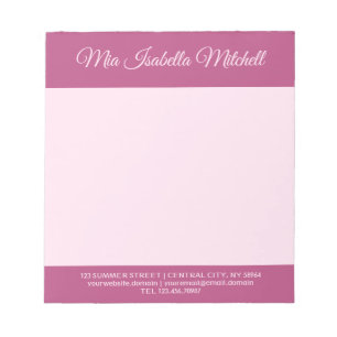 Trend Colour - Pink Purple Berry Business Notepad