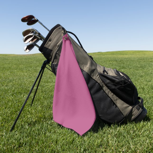 Trend Colour Pink Purple Berry Golf Towel (Green)