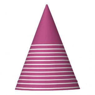 Trend Colour - Pink Purple Berry Party Hat Stripes