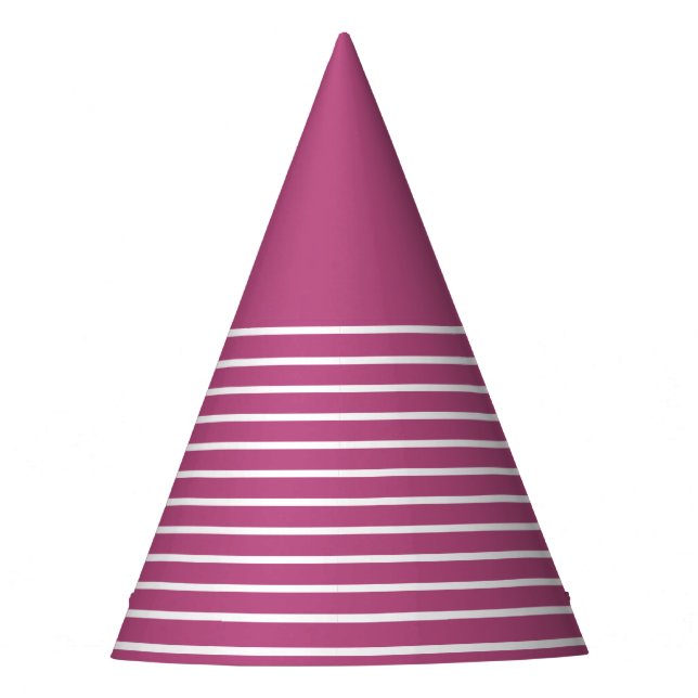 Trend Colour - Pink Purple Berry Party Hat Stripes (Front)