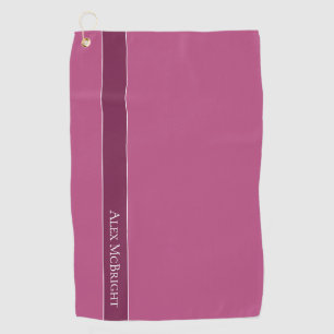 Trend Colour Pink Purple Modern Name Golf Towel