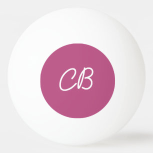 Trend Colour Pink Purple Monogram Ping Pong Ball