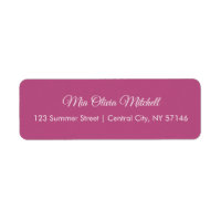 Trend Colour Pink Purple Script Address Labels