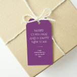 Trend Colour Plum Purple Minimalist  Gift Tags<br><div class="desc">These elegant solid plum purple gift tags are the perfect way to add a touch of style and sophistication to your holiday gifts. The text is both elegant and modern. You can customise the entire text, and if you don't need it, you can easily delete it. These stylish and minimalist...</div>