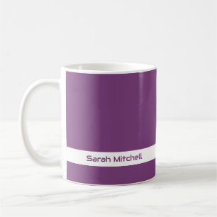 Trend Colour - Plum Purple Name Mug