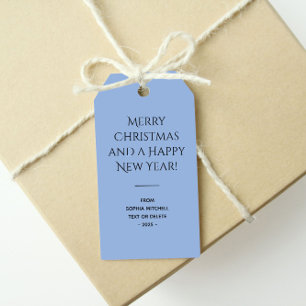 Trend Colour Powder Blue Minimalist  Gift Tags