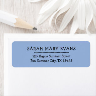 Trend Colour - Powder Blue Return Address Labels