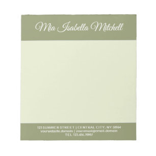 Trend Colour - Reed Green Business Notepad