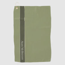 Trend Colour Reed Green Modern Name Golf Towel