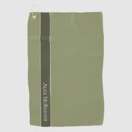 Trend Colour Reed Green Modern Name Golf Towel