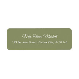Trend Colour Reed Green Script Address Labels