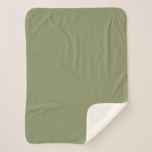 Trend Colour - Reed Green Sherpa Blankets (Front)