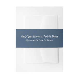 Trend Colour Serious Blue Invitation Belly Band