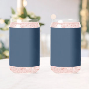 Trend Colour Serious Blue Minimalist Can Glass 