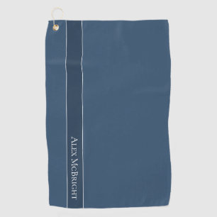 Trend Colour Serious Blue Modern Name Golf Towel