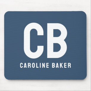Trend Colour Serious Blue Name Mousepad