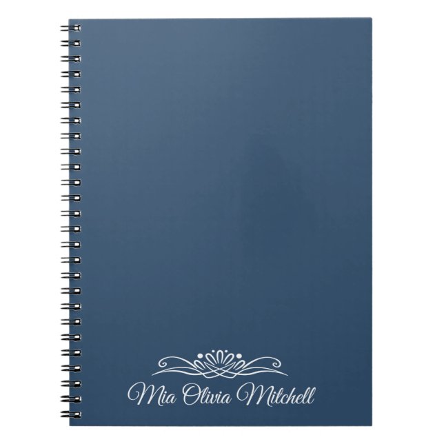 Trend Colour - Serious Blue Name Notebook (Front)
