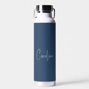 Trend Colour Serious Blue Name Water Bottle
