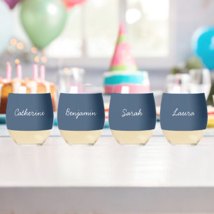 Trend Colour Serious Blue Personalizable Glasses 