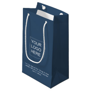 Trend Colour - Serious Blue Small Logo Gift Bag